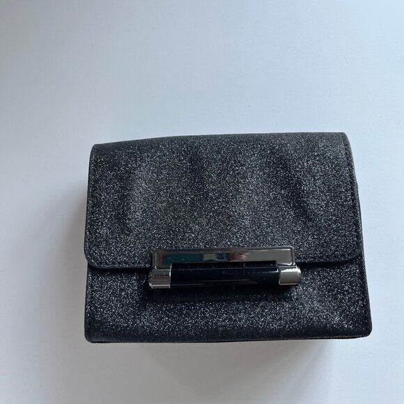 DVF Black Glitter Mini Cross Body with Leather & Chain Strap - Like New - Picture 6 of 9